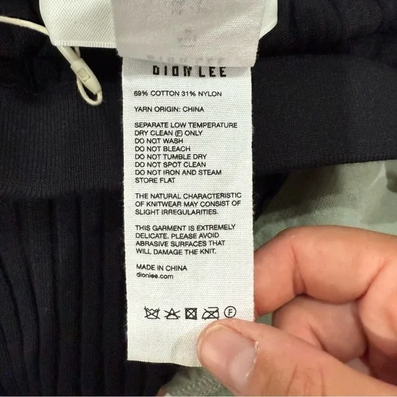 Dion Lee Skirt Utility Gathered Ribbed Mini Buckle in Black - Picture 5 of 6